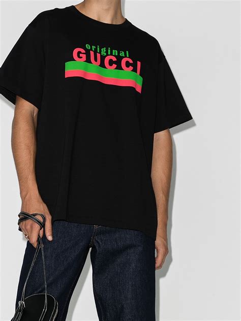 gucci black t-shirt original|t shirt gucci original.